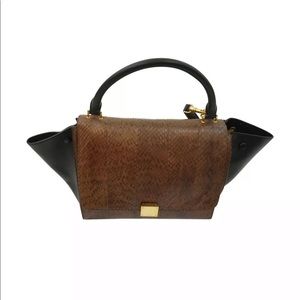 Celine Large Python Trapeze Tote!!